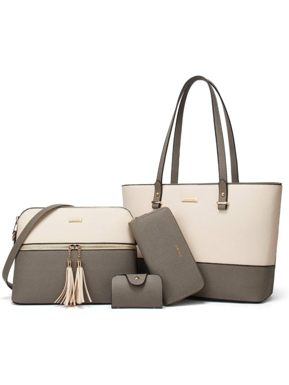 Chic Women's Tote Bag & Wallet Set - Stylish Shoulder Satchel Purse for Everyday